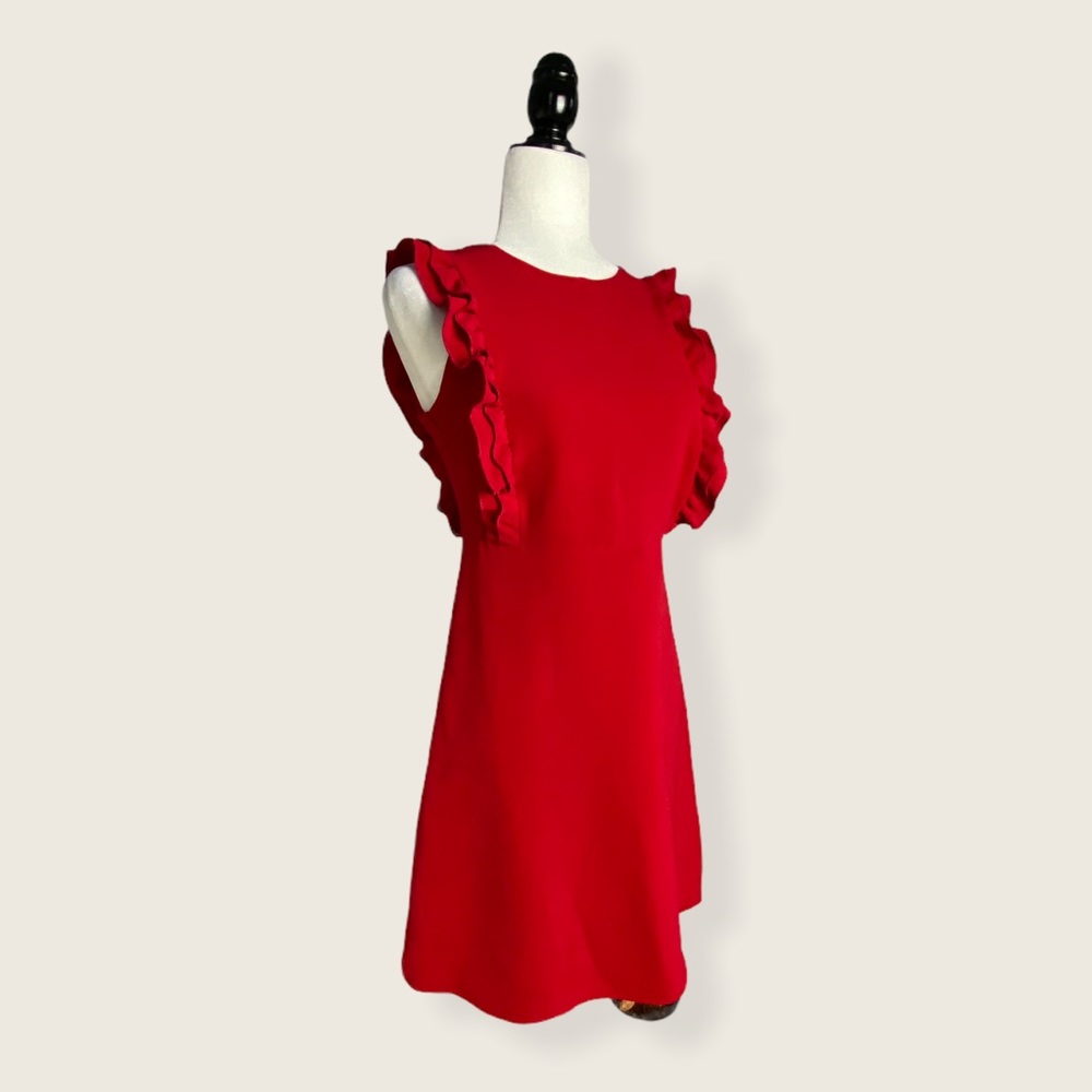 Gaudi' Red Ruffle Mini Dress